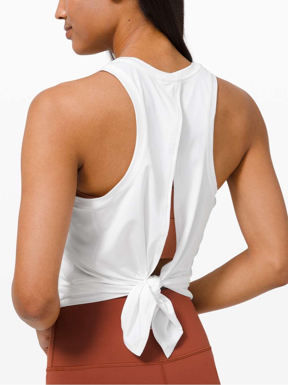 Lululemon White All Tied Up Tank Top - Picture 3 of 12